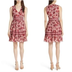 KATE SPADE New York Sleveless Paisley Blossom Dress In Conch Shell Sz 2